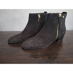 Radley London Sloane Gardens Black Suede 2.0 Zip Booties/NWOB, Sz. 8 (US)